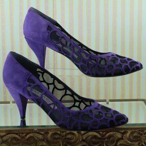 Pino Carina Hand Made Purple Suede Pumps